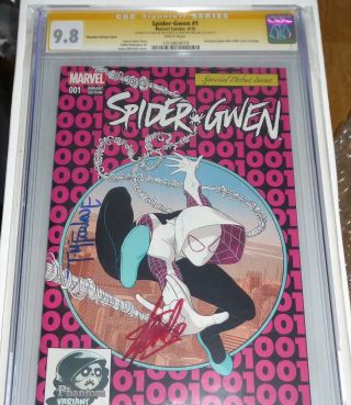 Spider - Gwen 1 Cgc Ss Dual Autograph Signature Stan Lee Todd Mcfarlane 300