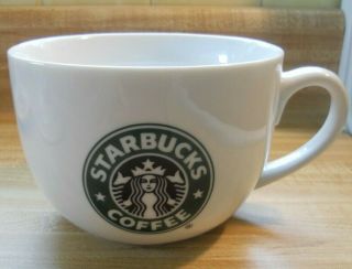 LARGE 2006 Starbucks White Ceramic Coffee Tea Cup Mug Cereal Bowl 3