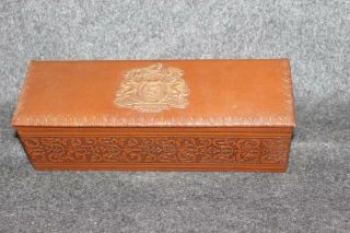 Vintage Seagrams Craftsmanship Leather/vinyl Covered Tooled Box