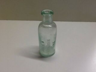 Antique Aqua Halls Catarrh Cure Bottle. 4