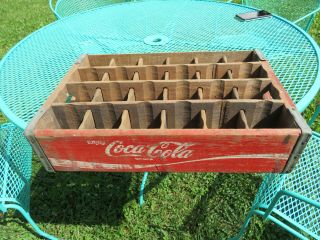 Vintage Coca Cola Red Wood Crate Case Bottle,  Old Vintage Baltimore Md Rare Look