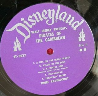 Walt Disney ' s Pirates of the Caribbean LP Soundtrack US EX 2