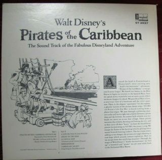Walt Disney ' s Pirates of the Caribbean LP Soundtrack US EX 3