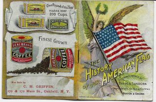 History Of Our American Flag 1898 Chase & Sanborn Oakfield Ny / Betsy Ross Flag