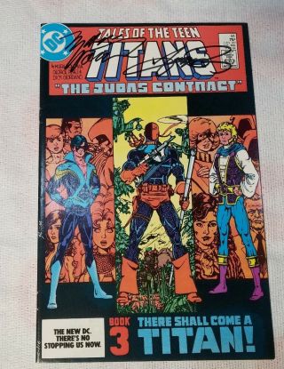 Tales Of The Teen Titans 44 1st Nightwing Signed By Perez & Wolfman