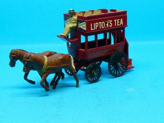 1959 Matchbox Lesney Liptons Tea Diecast Toy Model Horse & Cart
