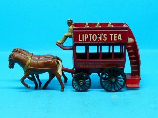 1959 MATCHBOX Lesney LIPTONS TEA Diecast Toy Model HORSE & CART 2