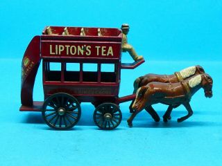 1959 MATCHBOX Lesney LIPTONS TEA Diecast Toy Model HORSE & CART 5