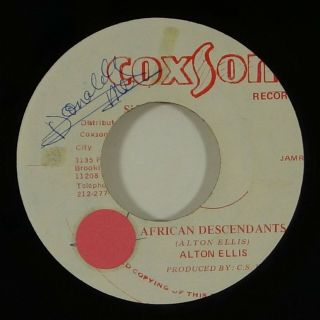 Alton Ellis " African Descendants " Reggae 45 Coxsone Brooklyn Mp3