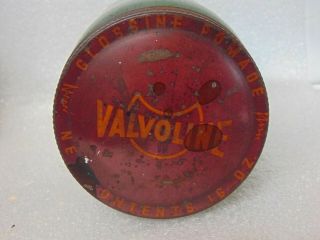 Vintage Valvoline Glossine Pomade Jar Green Jar Controls Hair $9.  95 Nr