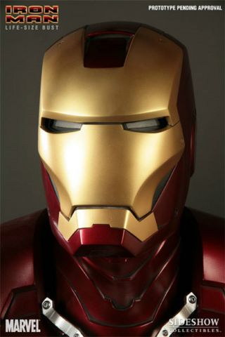 Marvel Sideshow Avengers Mark 3 Iron Man Life - Size Bust Statue Figure