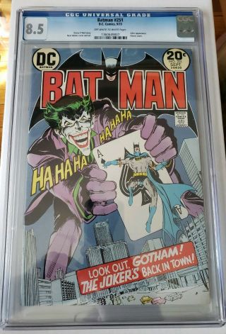 Batman 251 Cgc 8.  5 Joker App.  Neal Adams Classic Cover (1973,  Dc) Shipped