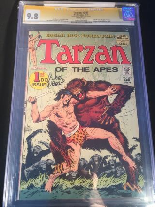 Tarzan 207 Cgc 9.  8 Dc 1972 1st Dc Issue John Carter Signed Joe Kubert