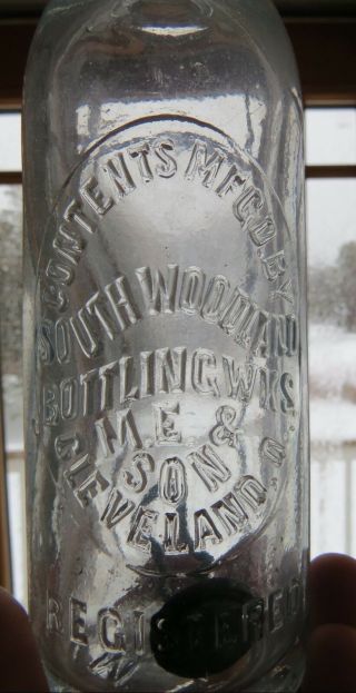 Southwoodland Bottling M.  E.  & Son Cleveland,  Oh 1880 