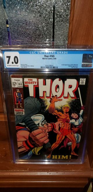 Thor 165 Cgc 7.  0 First Full Appearance Of Him Adam Warlock Stan Lee Jack Kirby