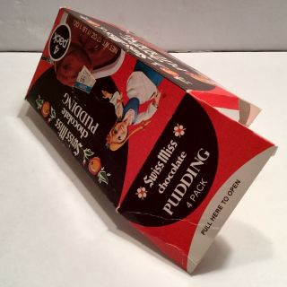 Vintage Swiss Miss Rare 1979 Pudding Box Advertising 70’s Food Character Girl 3