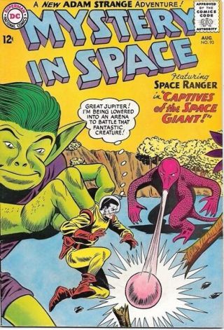 Mystery In Space Comic Book 93,  Dc Comics 1964 Fine - /fine