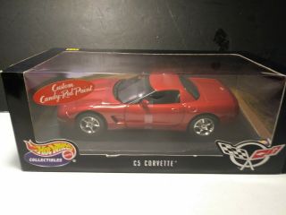 Hot Wheels 1/18 Scale C5 Corvette With Special Candy Apple Red Paint