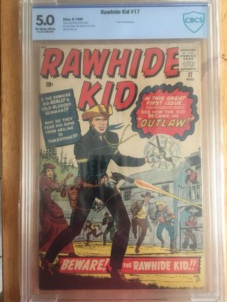 Rawhide Kid 17 Cbcs 5.  0 Origin Of Rawhide Kid Kirby Ayers Cover Stan Lee Story