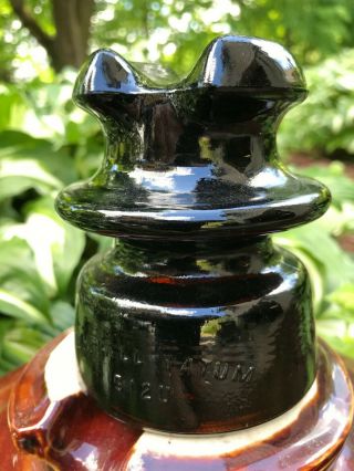 Whitall Tatum 512u Deep Red Amber Glass Insulator