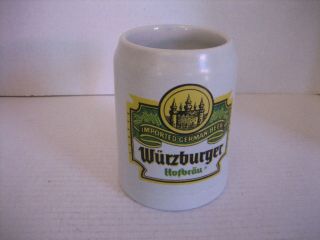 Würzburger Hofbrau Imported German Beer Ceramic Mug/stein Ceramarte Brazil Nwnt