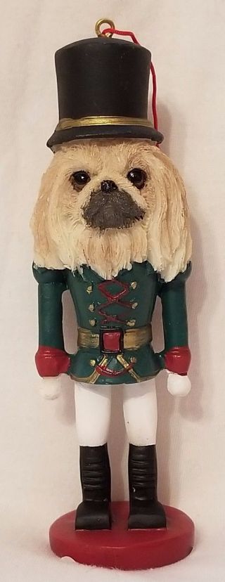 Pekingese Dog Soldier Holiday Nutcracker Ornament