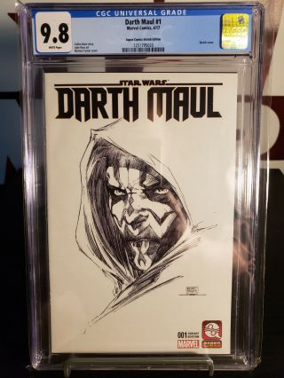 Darth Maul 1 Aspen Comic Sketch Edition Cgc 9.  8