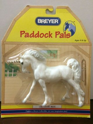 Nip Breyer Horse Paddock Pal 9020 White Unicorn Fantasy Little Bits