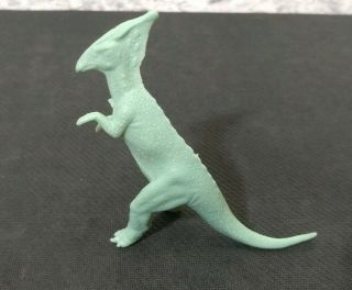 Vintage 1960s Marx Prehistoric Playset Green Parasaurolophus Dinosaur Figure