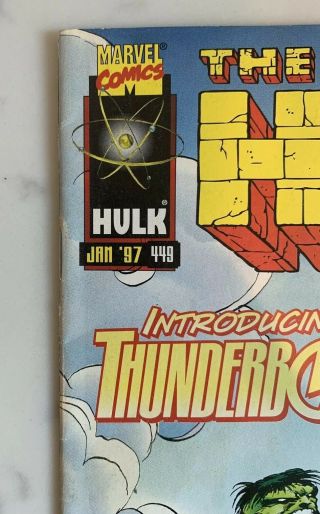 The Incredible Hulk 449 (1997,  Marvel) - 1st Appearance Thunderbolts 3