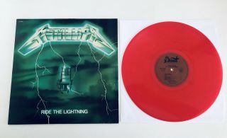 Metallica Ride The Lightning Green Cover Red Bernett Vinyl Lp,  No Cd Promo Signed