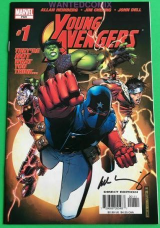 Young Avengers 1 Signed By Creator Alan Heinberg Marvel Comic Book 2005 2