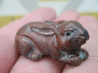 Fabulous Cold Painted Miniature Vienna Bronze Of A Rabbit Possibly Hare