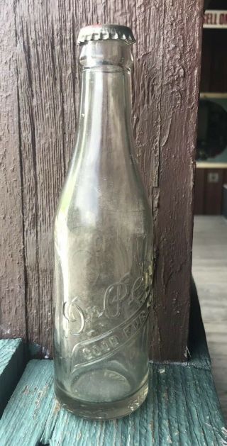 Vintage Dr Pepper Soda Bottle 6 1/2 Oz 10 2 4 Clear Embossed Denver Co.  Plant