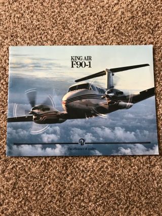 Vintage Beechcraft King Air F90 - 1 Sales Brochure With Great Photos & Specs
