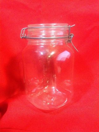 Fv Per Alimenti Only Glass Made In Italt 1 1/2 (liter) Canning Jar Locking Wire