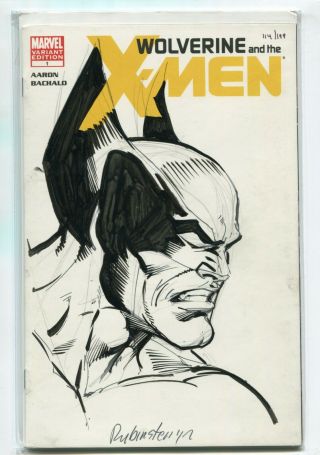 2011 Marvel Wolverine & X - Men 1 Signed & Sketched By Joe Rubinstein (df) Nm,  B3
