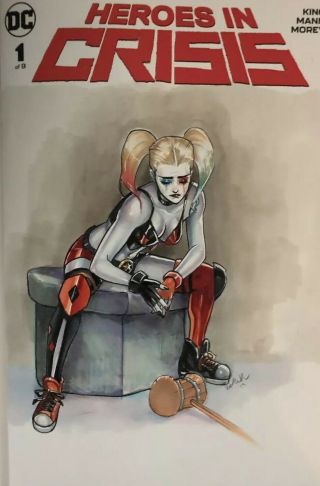 Heroes In Crisis Harley Quinn Art Sketch Cover By Victoria Price