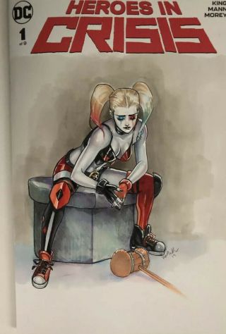 Heroes in Crisis Harley Quinn Art sketch cover by Victoria price 2