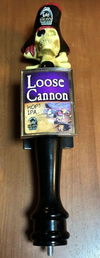 Heavy Seas Loose Cannon Hop Ipa Beer Tap Handle Pirate Skeleton