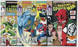 Spider - Man 366 - 399,  401 - 409 Avg.  Nm 9.  4 White Pages Marvel 1992