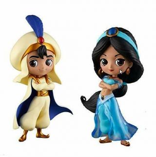 Pre - Order Q Posket Disney Characters Aladdin And Jasmine Princess Style Figure