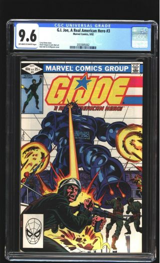 G.  I.  Joe,  A Real American Hero 3 Cgc 9.  6 Nm,  Snake Eyes Scarlett Marvel 1982