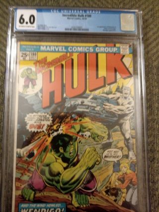 Incredible Hulk 180 Cgc 6.  0; 1st Appearance Of Wolverine Cameo On Last Page