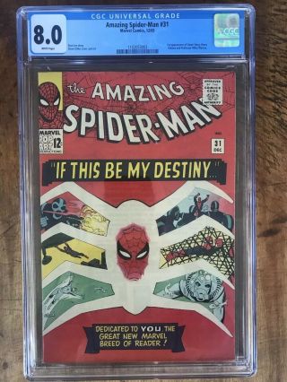 The Spider - Man 31,  Cgc 8.  0 White Pages