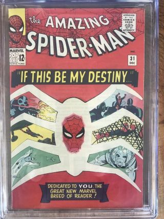 The Spider - Man 31,  CGC 8.  0 WHITE PAGES 4