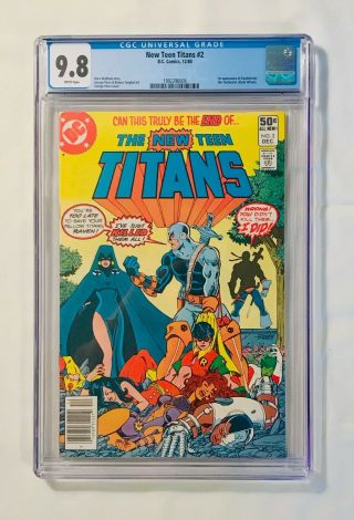 Teen Titans 2 Cgc 9.  8 White Pages - 1st Deathstroke