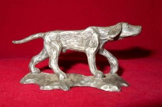 Old Pewter Weimaraner Dog Dog Metal Figurine Signed 981 Anson Providence,  Ri