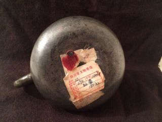 Rare Chinese antique yixing zisha teapot pewter jade marked inside scholar art 7