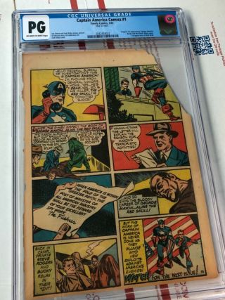 Captain America Comics 1 1941 Cgc Page 24 Red Skull